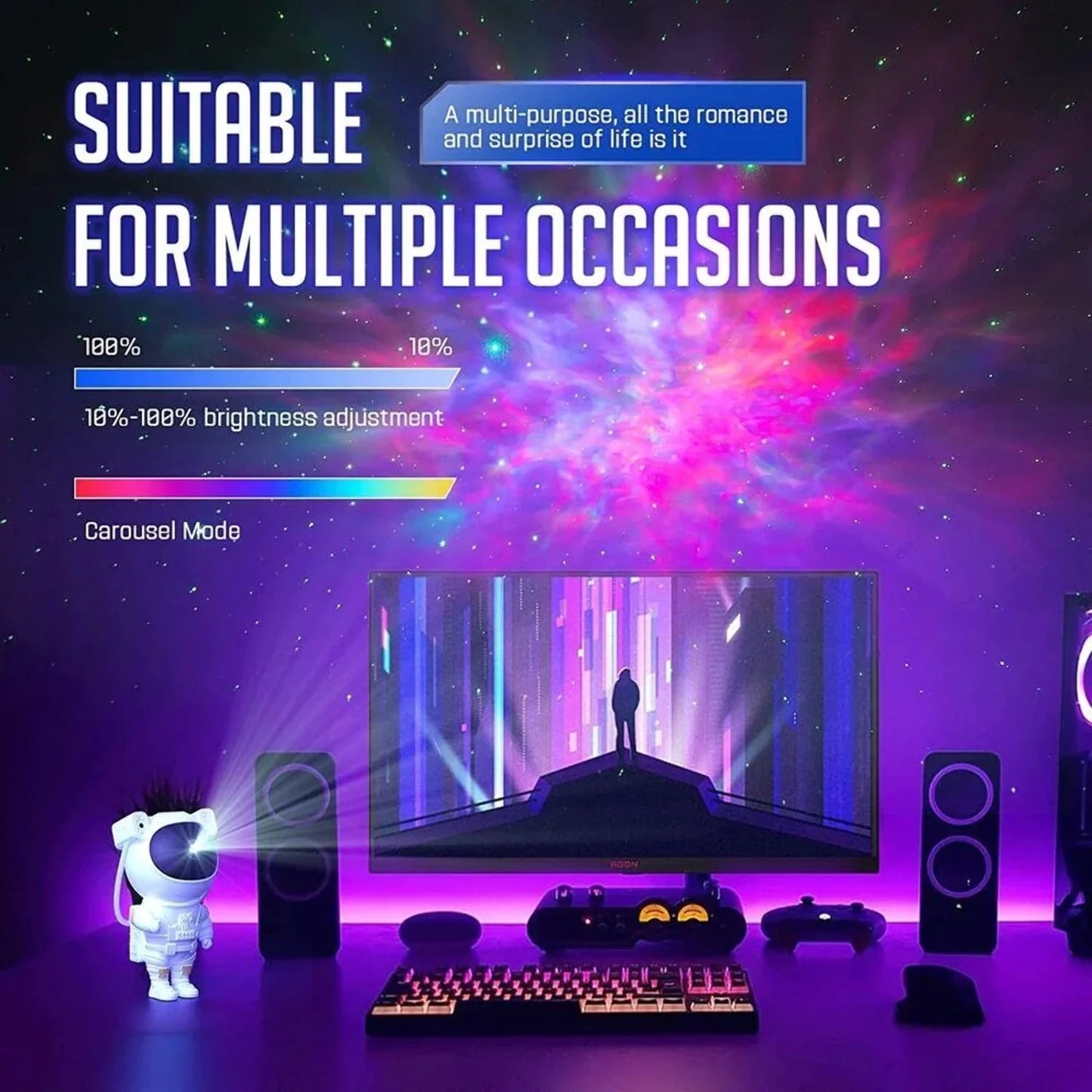 GalaxyDream™ | Proyector Astronauta que Convierte tu Habitación en una Galaxia